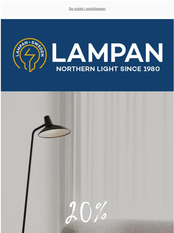 💡20 % på gulvlamper!