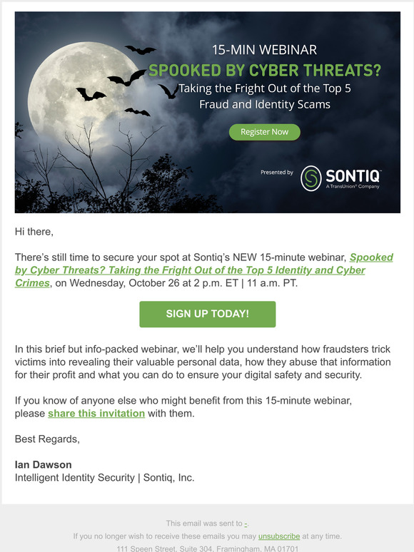 Spooked by Cyber Threats? Join our new webinar on Oct. 26