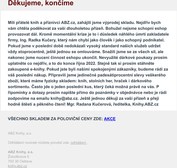 Totální výprodej