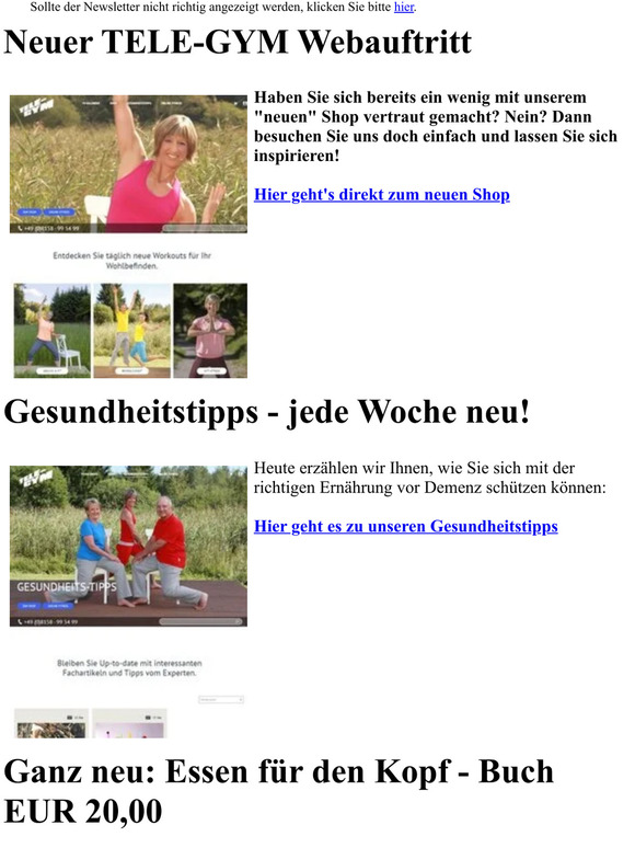 TELE-GYM Newsletter