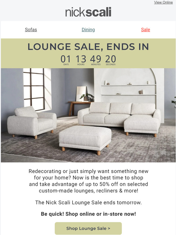 Nick scali luisa discount sofa