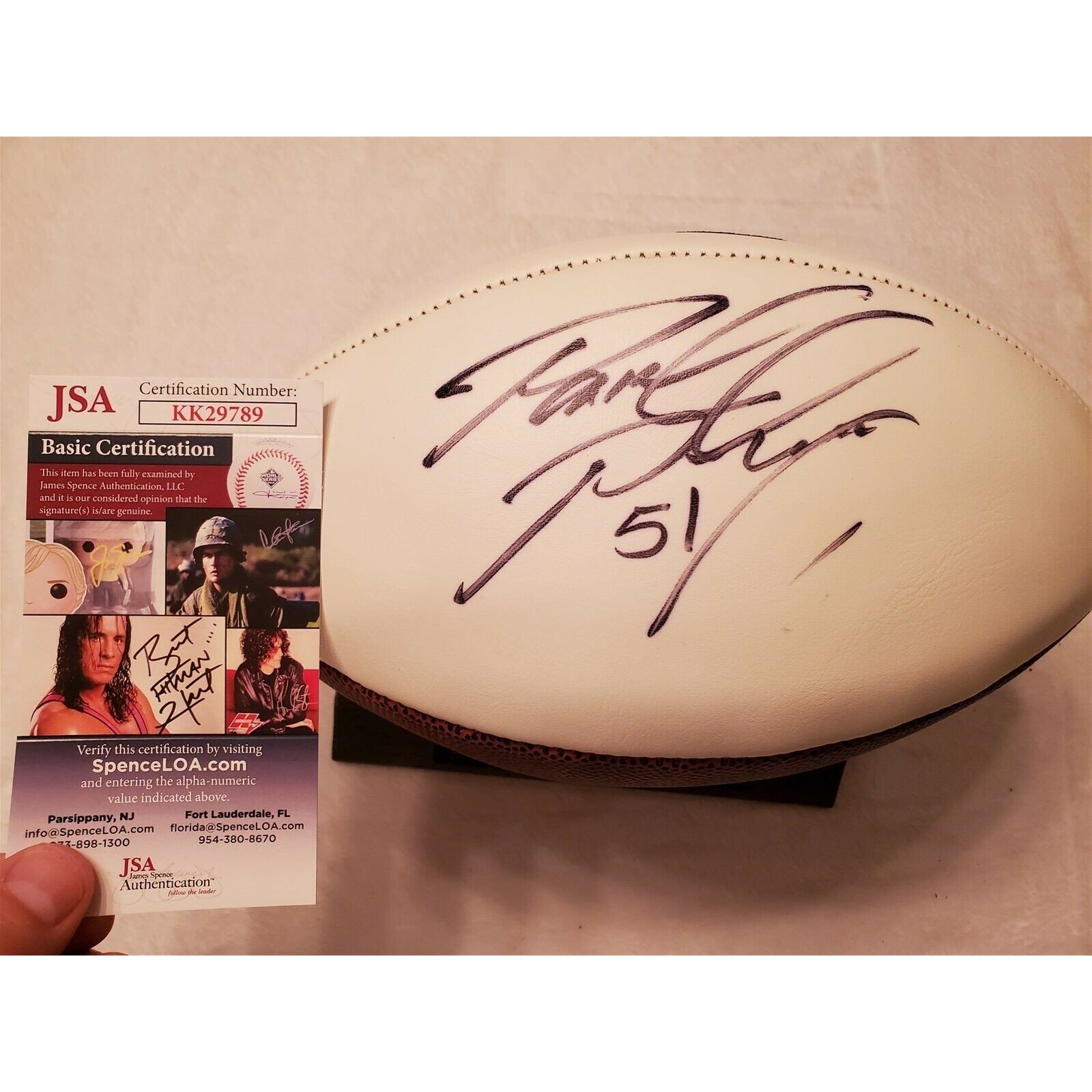 Paul Posluszny Autographed Signed Wilson Full Size Football JSA COA Jaguars Penn State