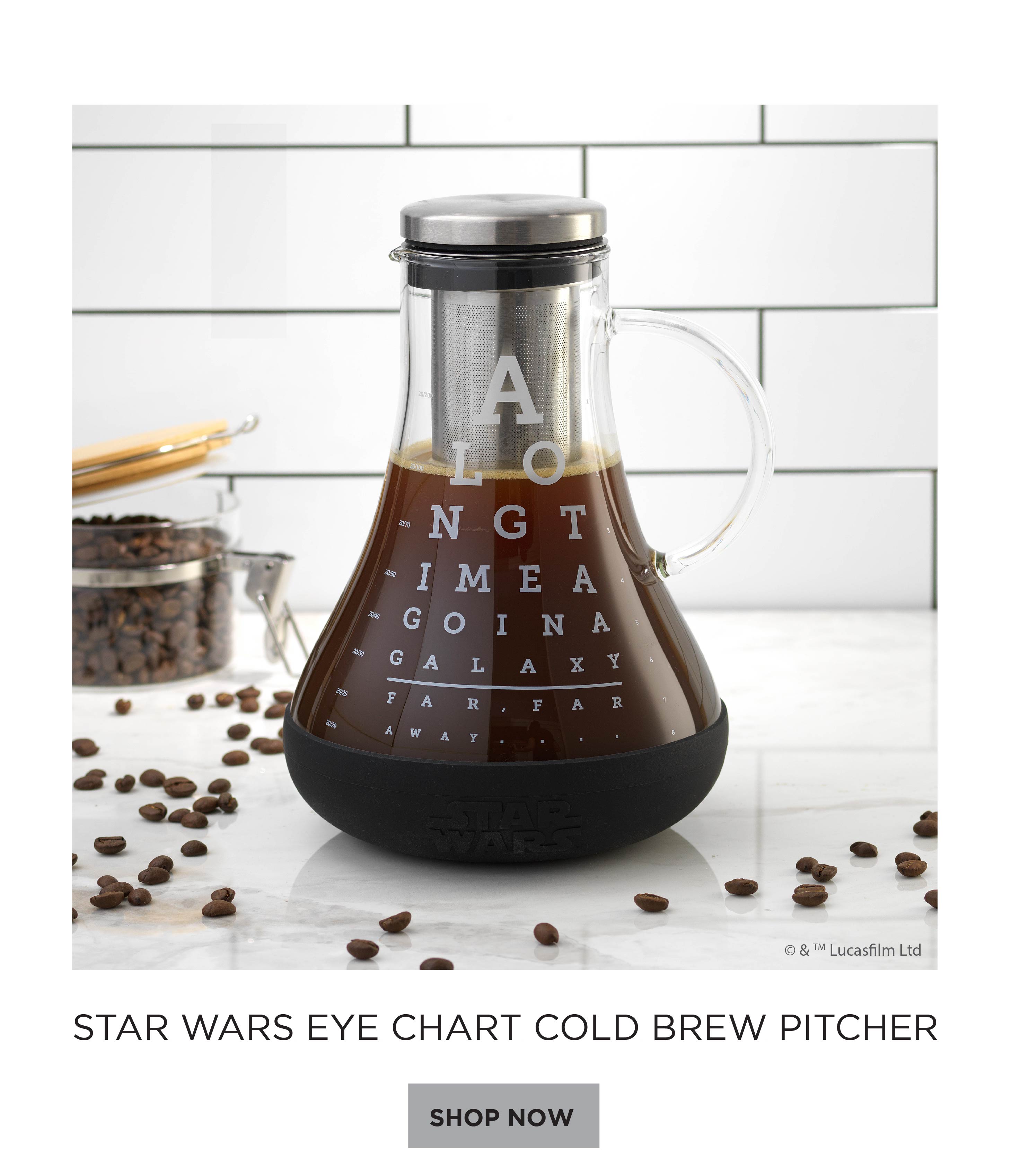 JoyJolt Introducing The Star Wars Eye Chart Cold Brew Pitcher! Milled