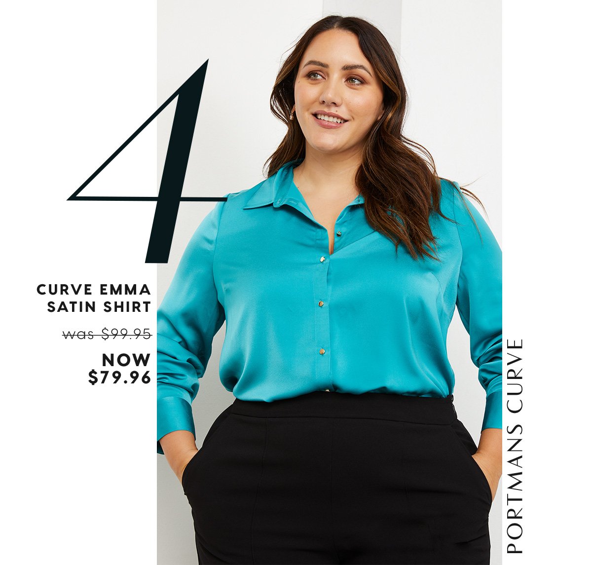 4. Curve Emma Satin Shirt
