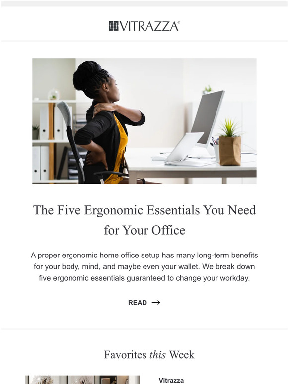 Vitrazza Check out these five ergonomic essentials Milled