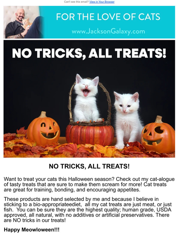 jackson galaxy Treats your cats will FALL in love with! 🎃🍂😻 Milled