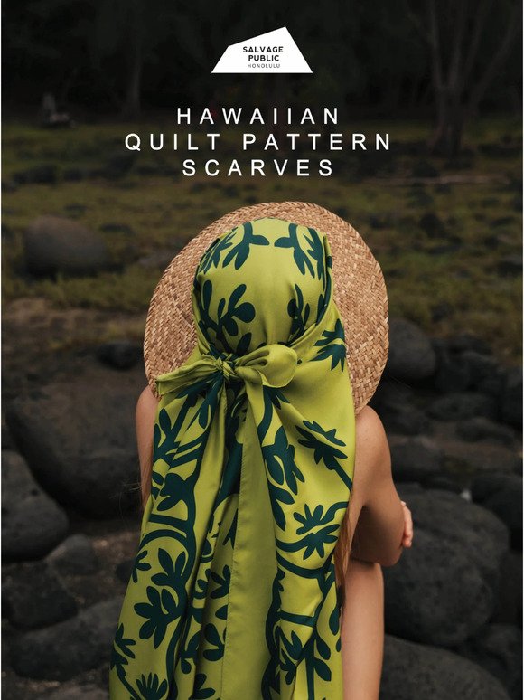 Hawaiian Quilt-Inspired Scarves — New Colorways
