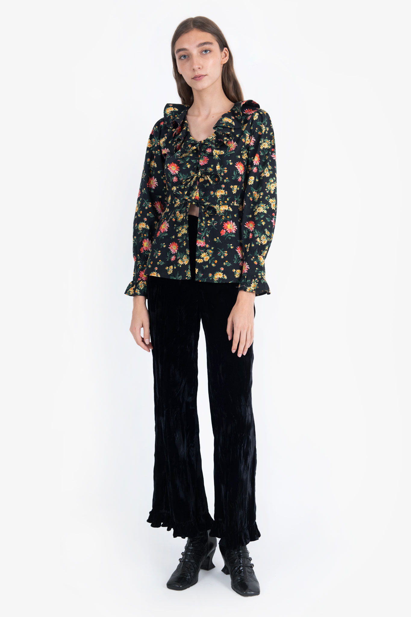 Laura Ashley x Batsheva Nia Blouse in Rhian Daisy