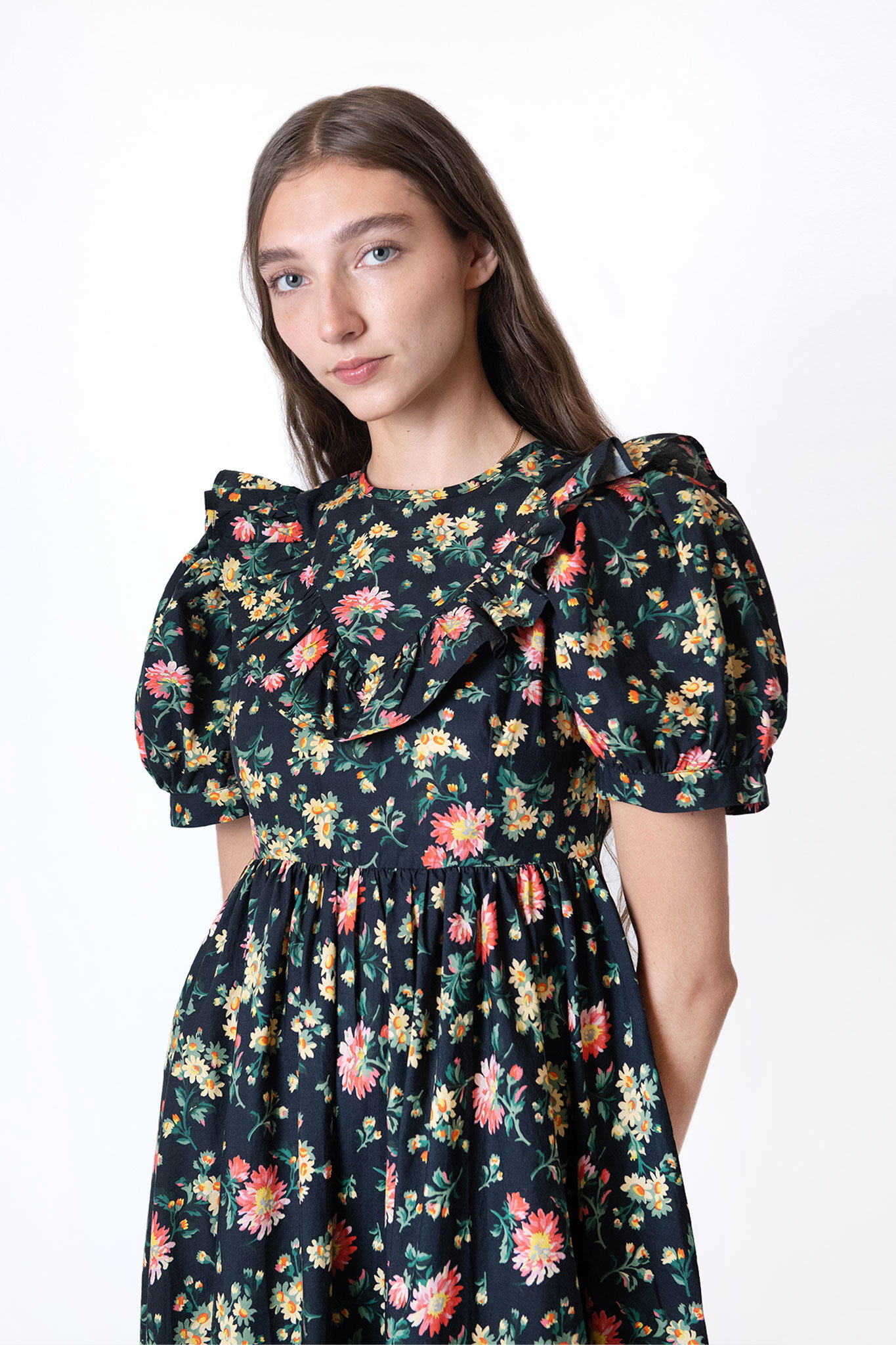 Laura Ashley x Batsheva May Dress in Rhian Daisy