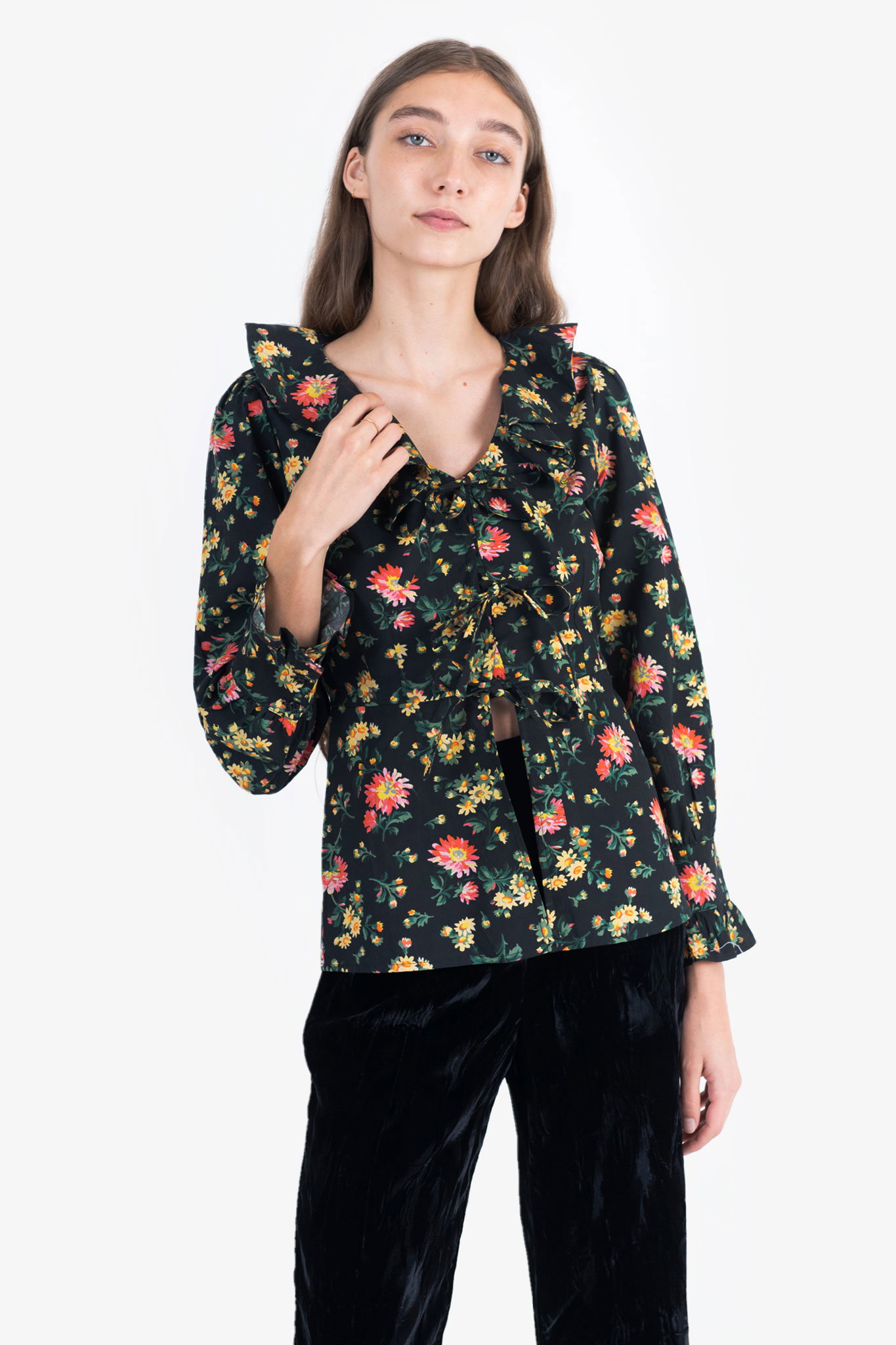 Laura Ashley x Batsheva Nia Blouse in Rhian Daisy