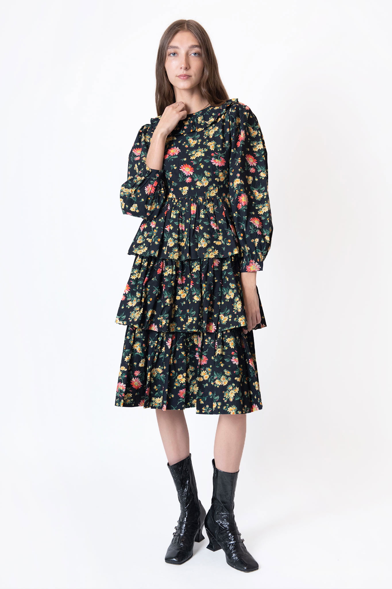 Laura Ashley x Batsheva Welsh Dress in Rhian Daisy