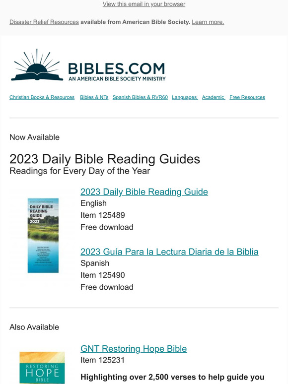 bibles.com: 2023 Daily Bible Reading Guide is Now Available in English ...