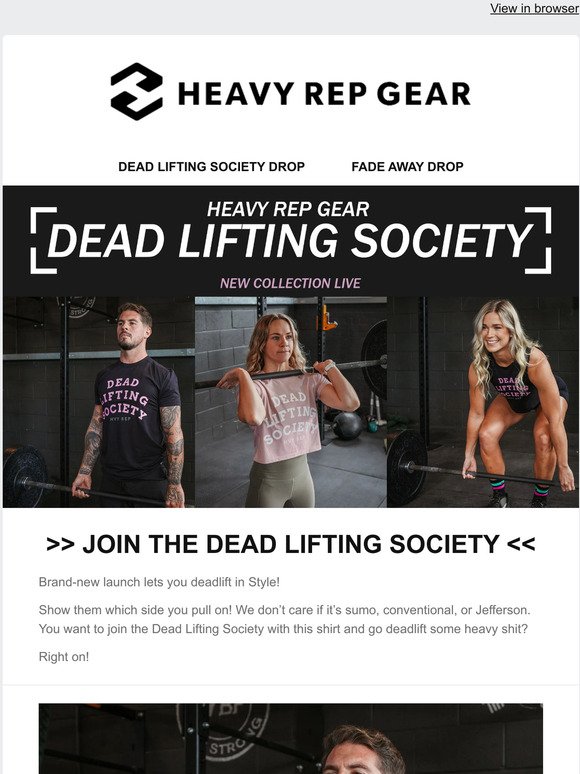 💪 NEW LAUNCH - Join the HRG Dead Lifting Society!