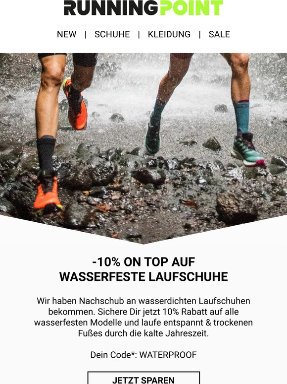 HERBSTDEAL: 10% Rabatt auf wasserfeste Laufschuhe