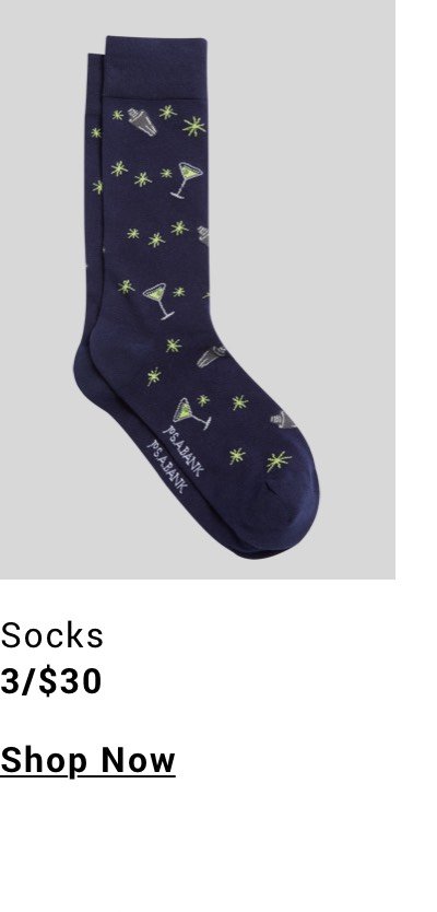Socks 3 for 30 Shop Now