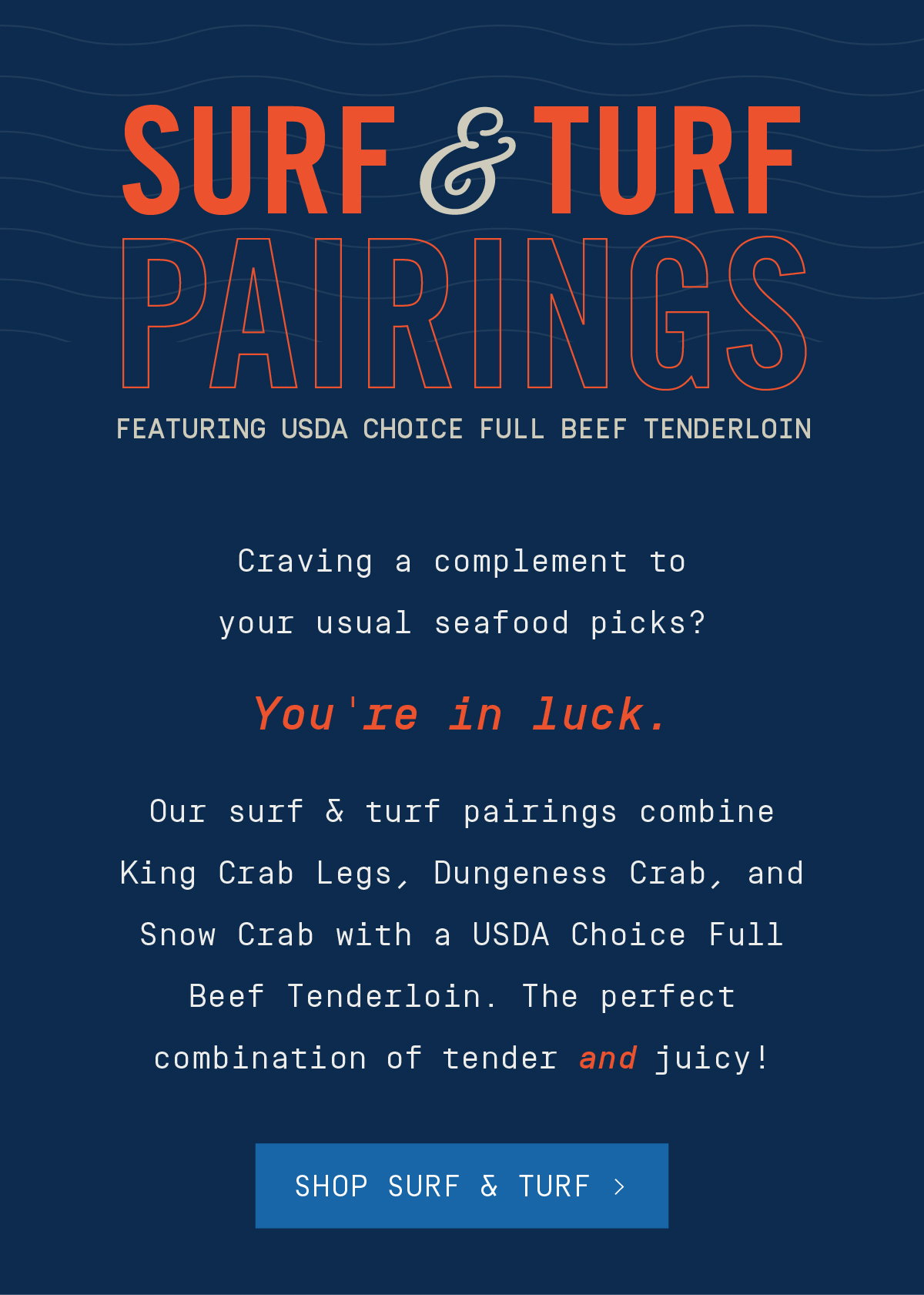 Alaskan King Crab Surf and Turf