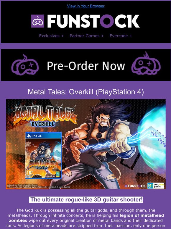 NEW IN: Metal Tales Overkill for the PlayStation 4!