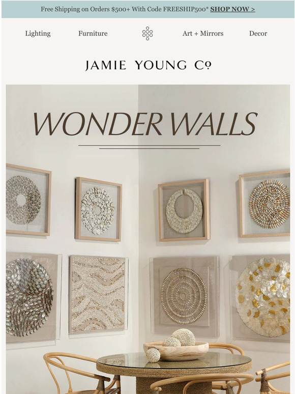 Jamie Young New today Art for your gallery wall Milled