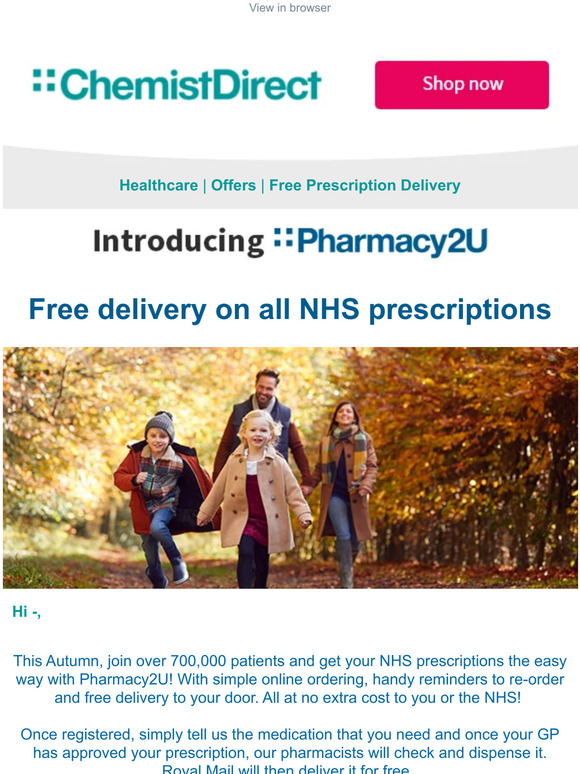 chemist direct Get your NHS prescriptions delivered the easy way Milled