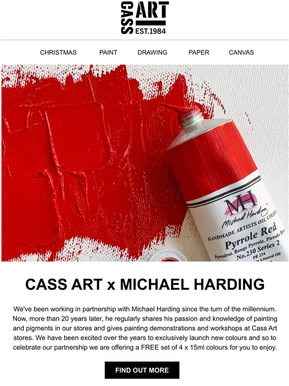 Cass Art Michael Harding 20 years on Milled