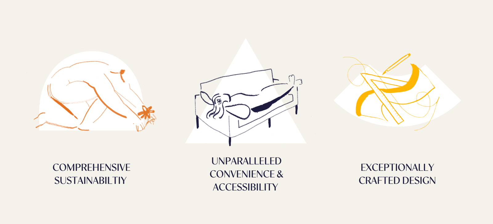 comprehensive sustainability, unparalleled convenience & accessibility, exceptionally crafted design