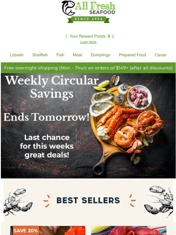 All Fresh Seafood Time is Running Out On This Weeks Circular Savings