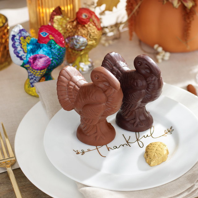 Milk and Dark Chocolate Turkeys