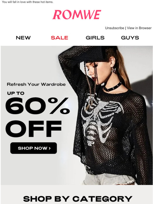 Refresh Your Wardrobe: Up to 60% off