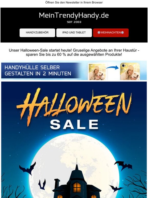 🎃 Halloween-Sale 🎃 - bis zu 60 % Rabatt!