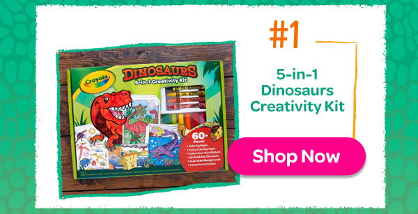 5-in-1 Dinosaurs Creativity Kit, in packaging