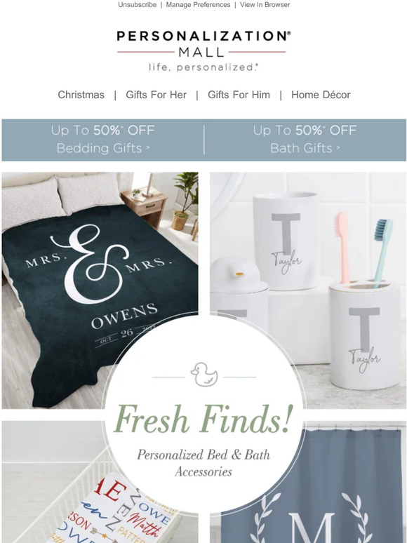 Fresh Finds Custom Bed & Bath Accessories