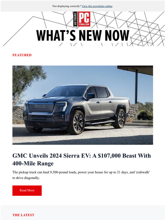 Pc Mag Shop Gmc Unveils 2024 Sierra Ev Pickup Researchers Starlink