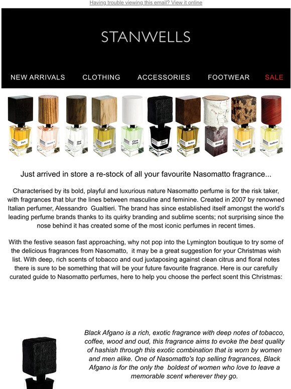 Nasomatto re-stock of all your favourite fragrances...
