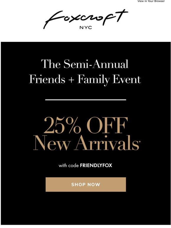 25% off Your Purchase