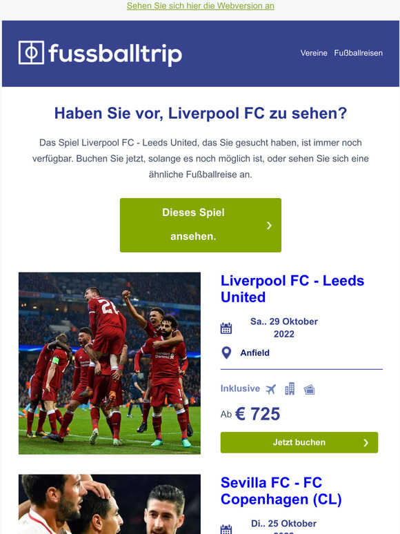 Jetzt immer noch verfügabr: Liverpool FC - Leeds United