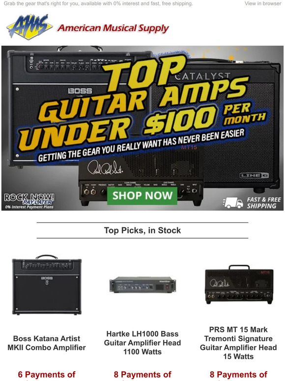 American Musical Supply Guitar Amps Under 100/Month 🎶 Incredible Tone