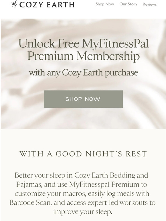 Cozy Earth MyFitnessPal x Cozy Earth Milled