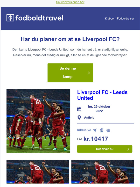 Nu stadig tilgængelig: Liverpool FC - Leeds United