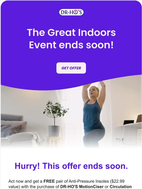 The Great Indoors Event ends soon!