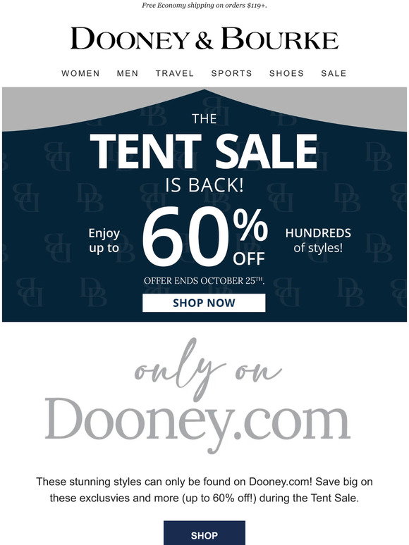 Dooney and Bourke Online Only Experience The Tent Sale. Milled