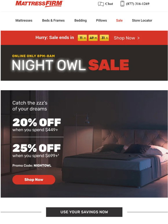 Mattress Firm Shop the Night Owl Sale & fall into (better) sleep 🍂