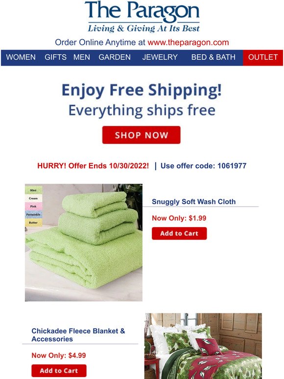 Free shipping sitewide