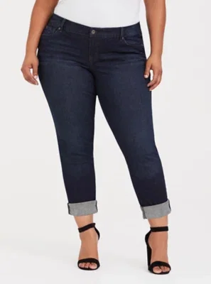 Boyfriend Straight Vintage Stretch Mid-Rise Jean