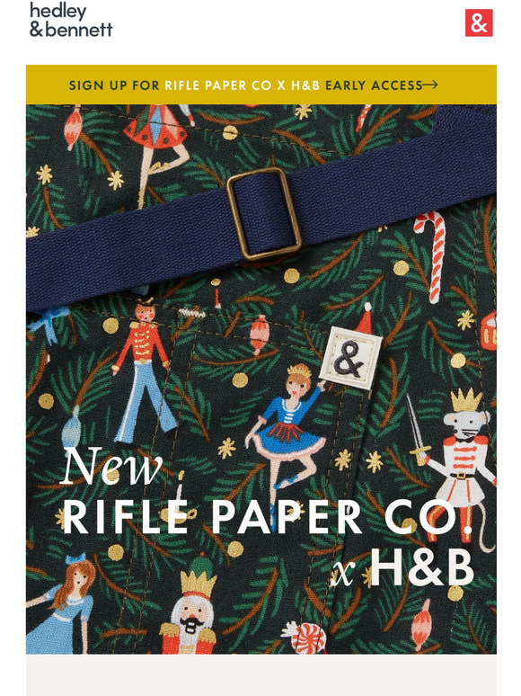 Hedley & Bennett: Coming Soon: Rifle X H&B Holiday Collection | Milled