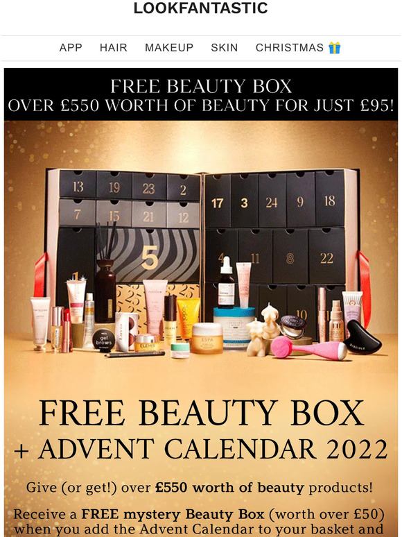 Lookfantastic Advent Calendar 2022 + FREE Mystery Beauty Box 😍 Milled