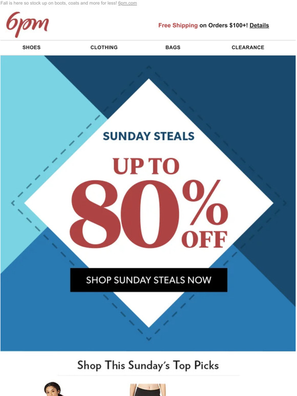 6pm Email Newsletters Shop Sales Discounts and Coupon Codes