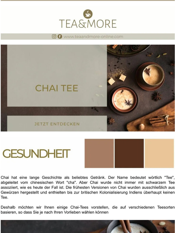 Chai-Tee: eine Alternative zum Kaffee! ☕