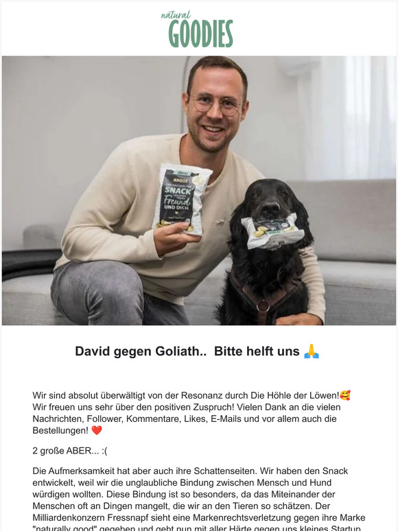 Fressnapf gegen Naturalgoodies - wir brauchen eure Hilfe 🐶