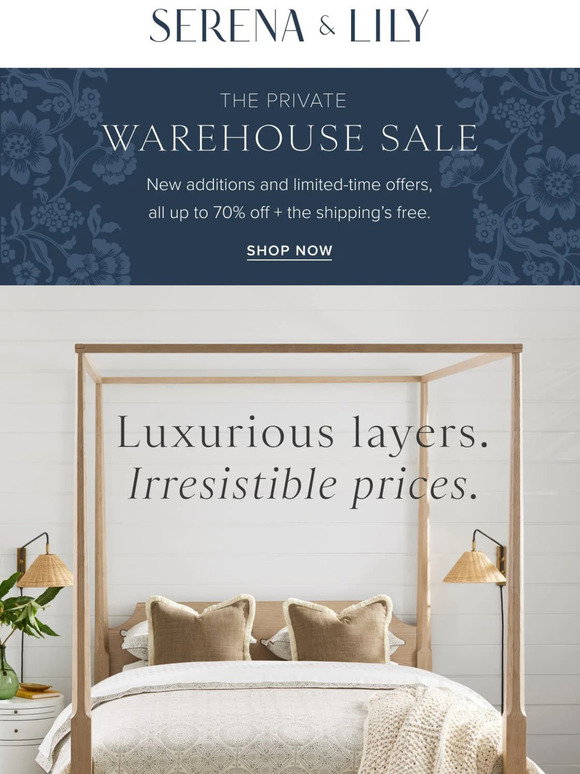 Serena And Lily Warehouse Sale