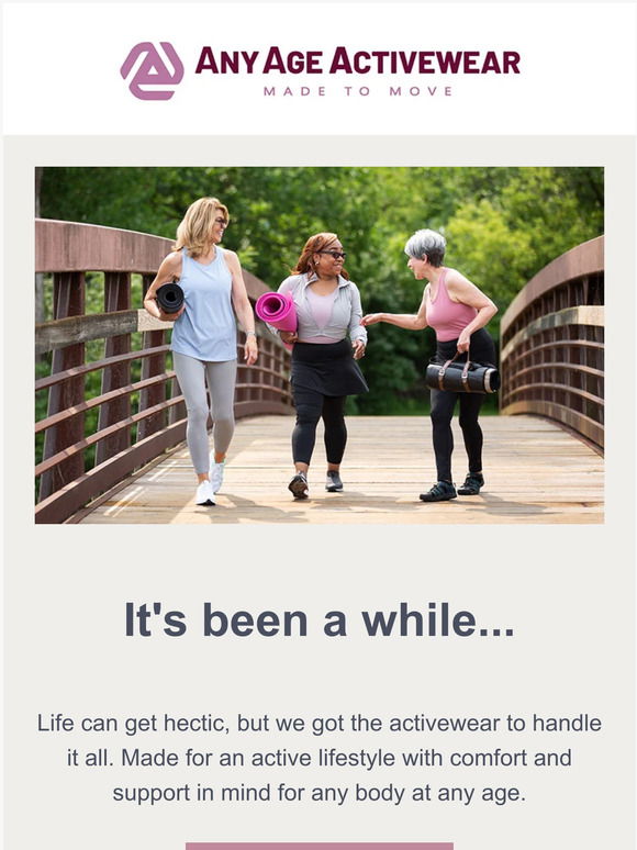Any Age Activewear - Where Age is Celebrated